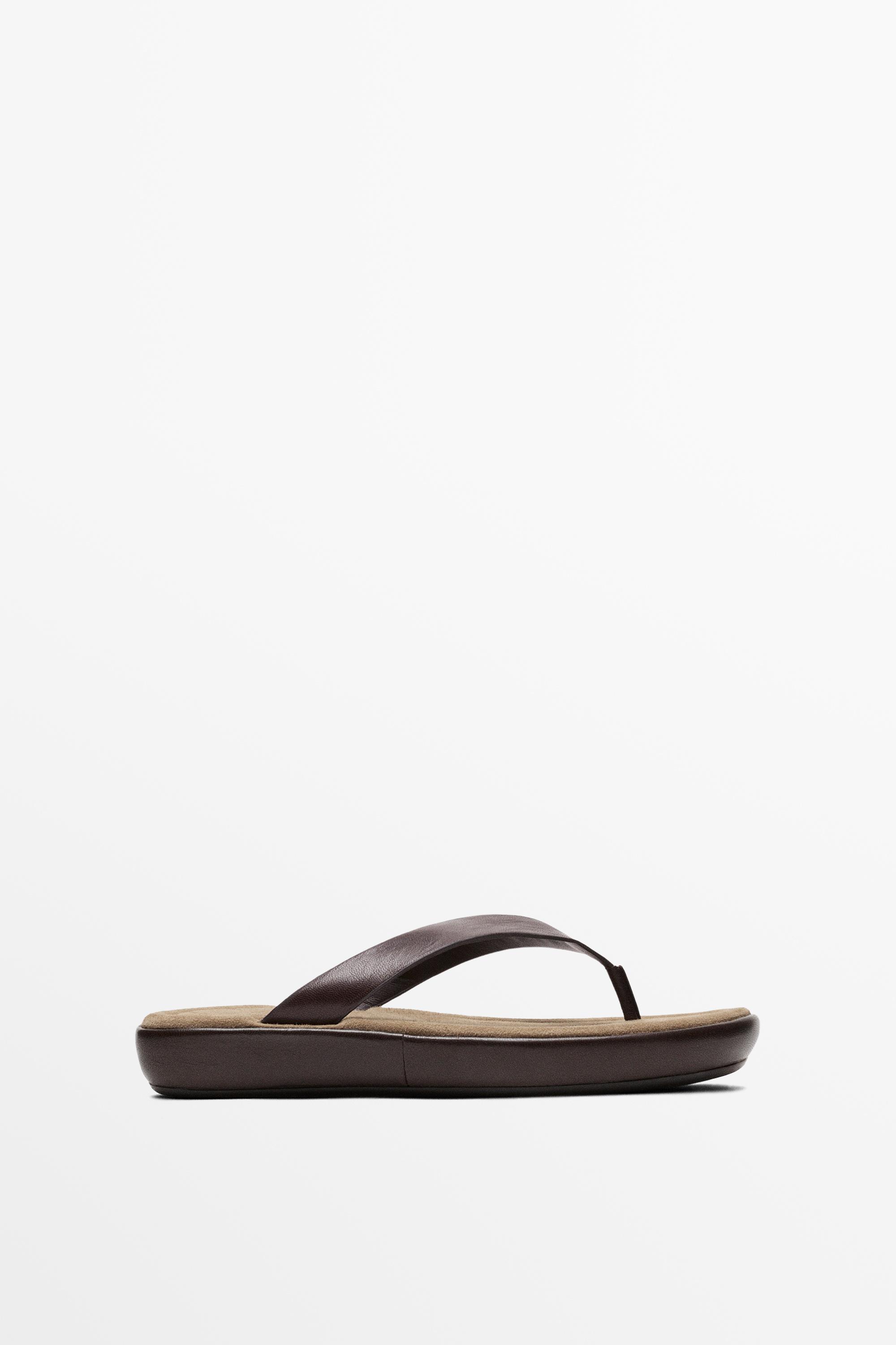 Sandale plateforme cuir
